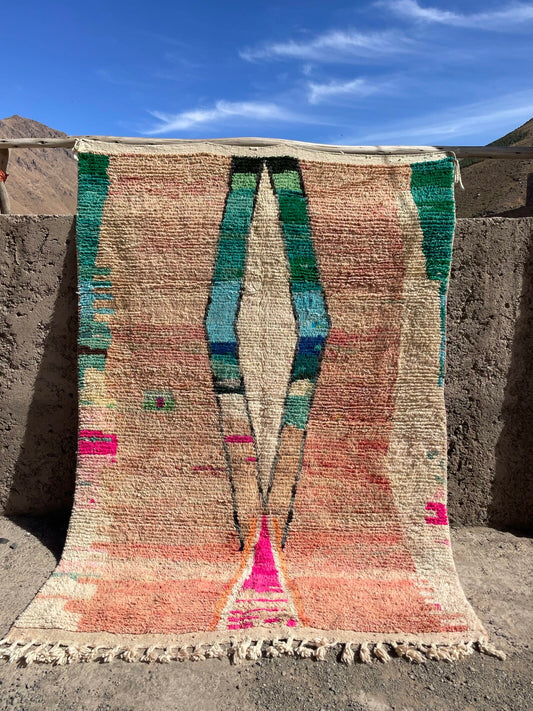 Moroccan Boujaad Rug 300x200 cm – Handwoven 100% Wool Berber Carpet from Middle Atlas, Morocco