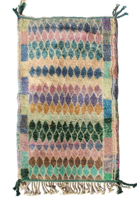 Authentic Beni Ouarain Rug – Moroccan Handmade Wool Carpet 150 100 cm | cooperative & adrar