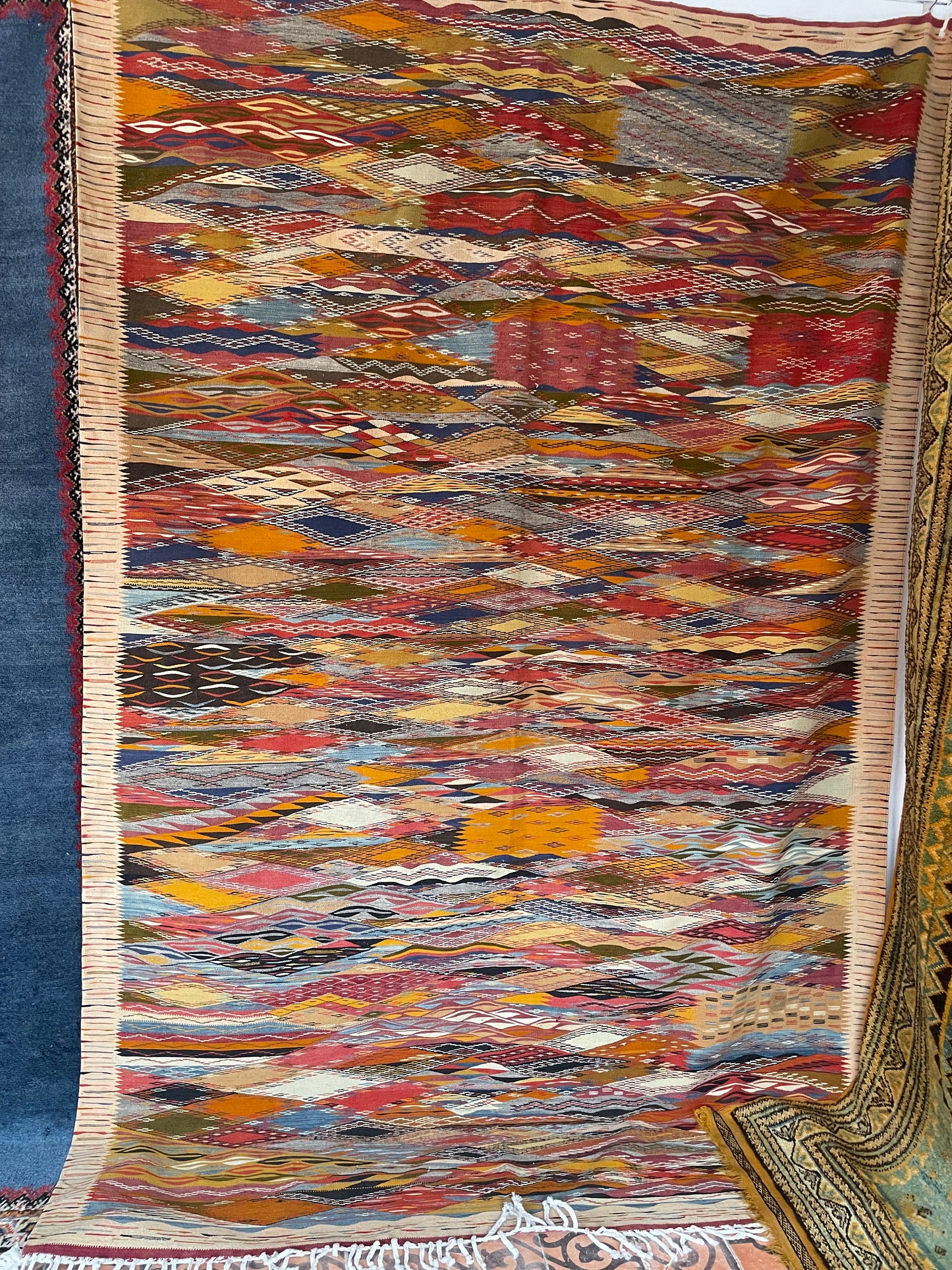 Picasso Berber kilim, Alfombra marroquí tejida a mano, Alfombra bereber abstracta, (300x200 Cm)