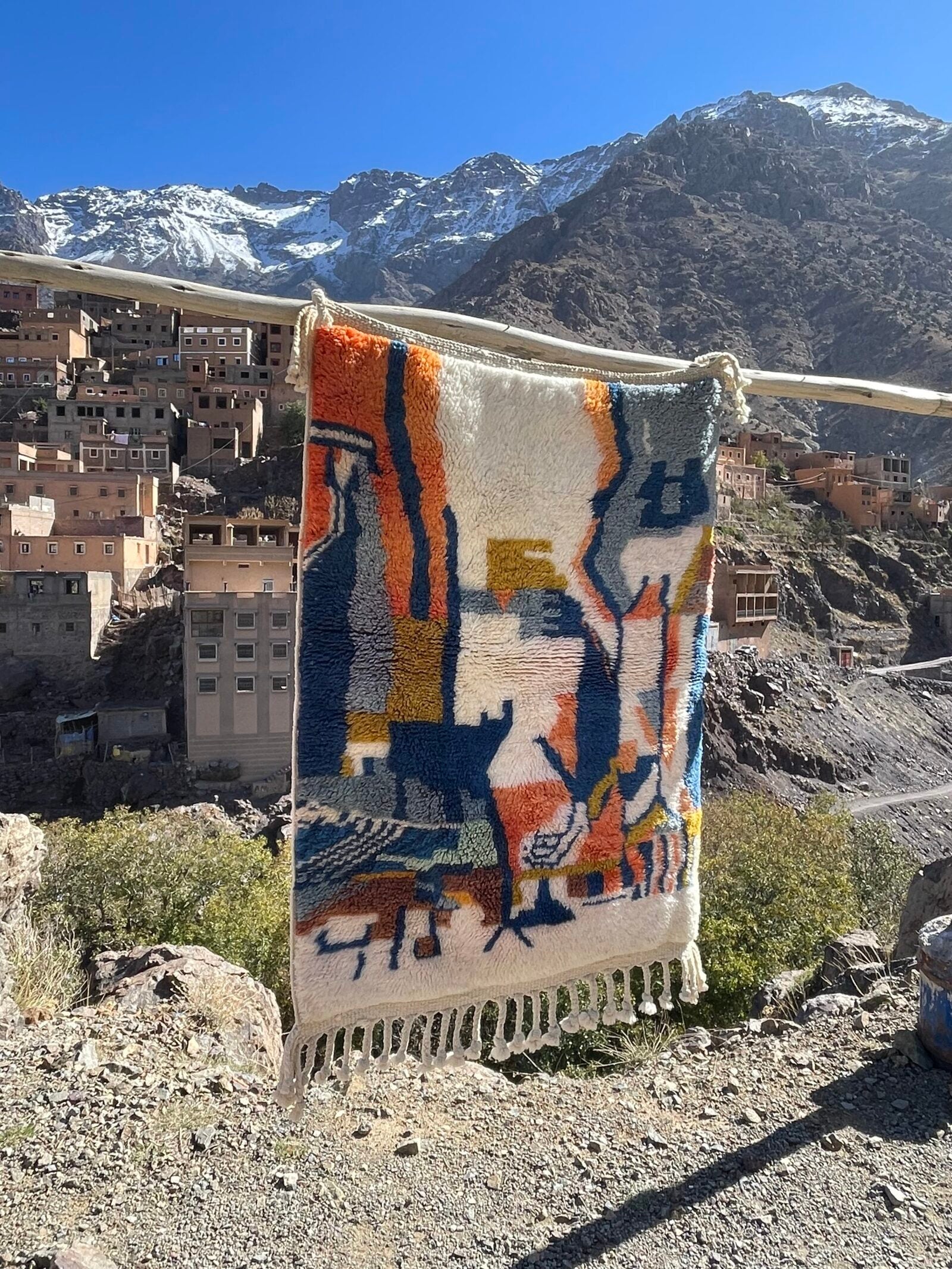 Azilal rug, Moroccan rug, Berber rug, Handmade Azilal, High Atlas carpet, Amazigh carpet, Moroccan wool rug, Abstract Azilal, Interior decor rug, Authentic Moroccan rug