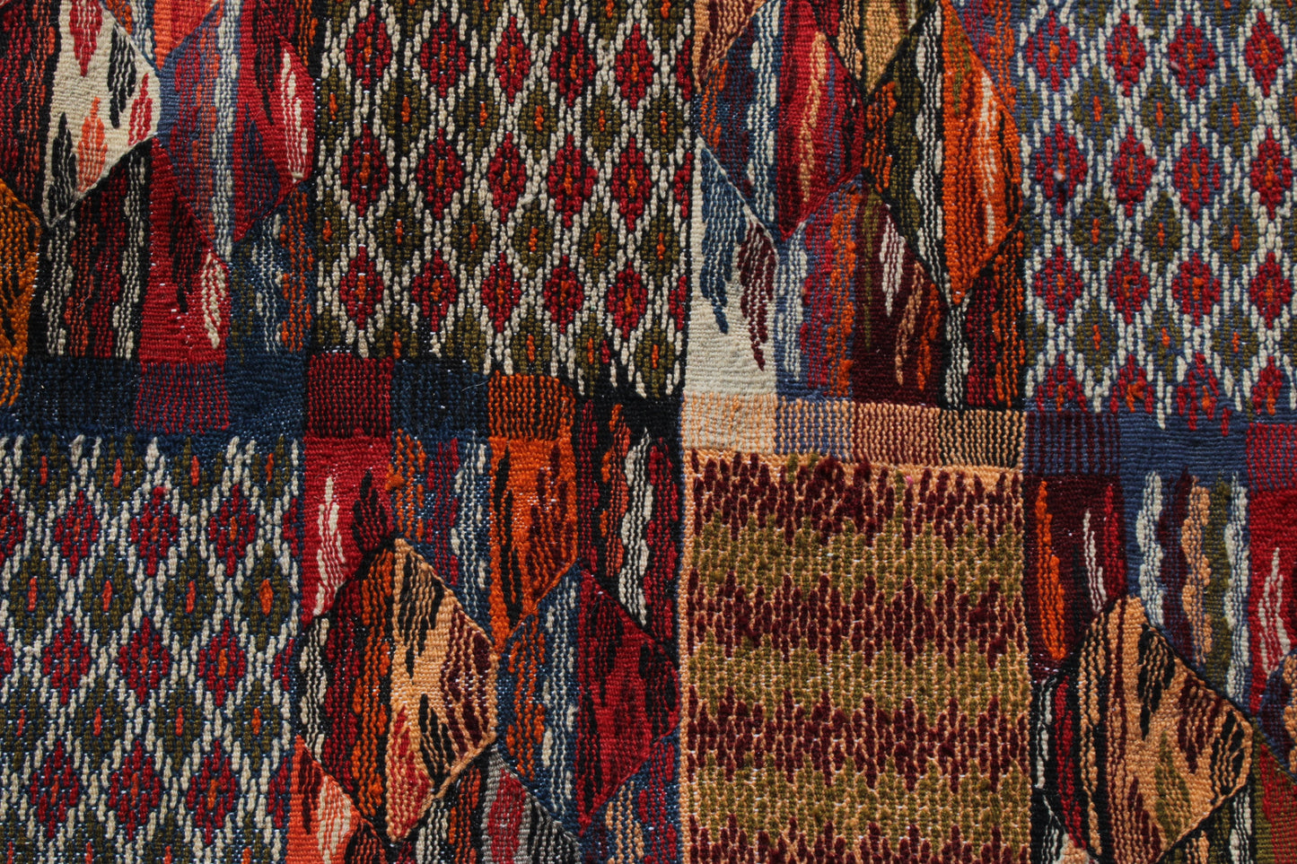 Picasso Berber kilim, Alfombra marroquí tejida a mano, Alfombra bereber abstracta, (160x71 Cm)