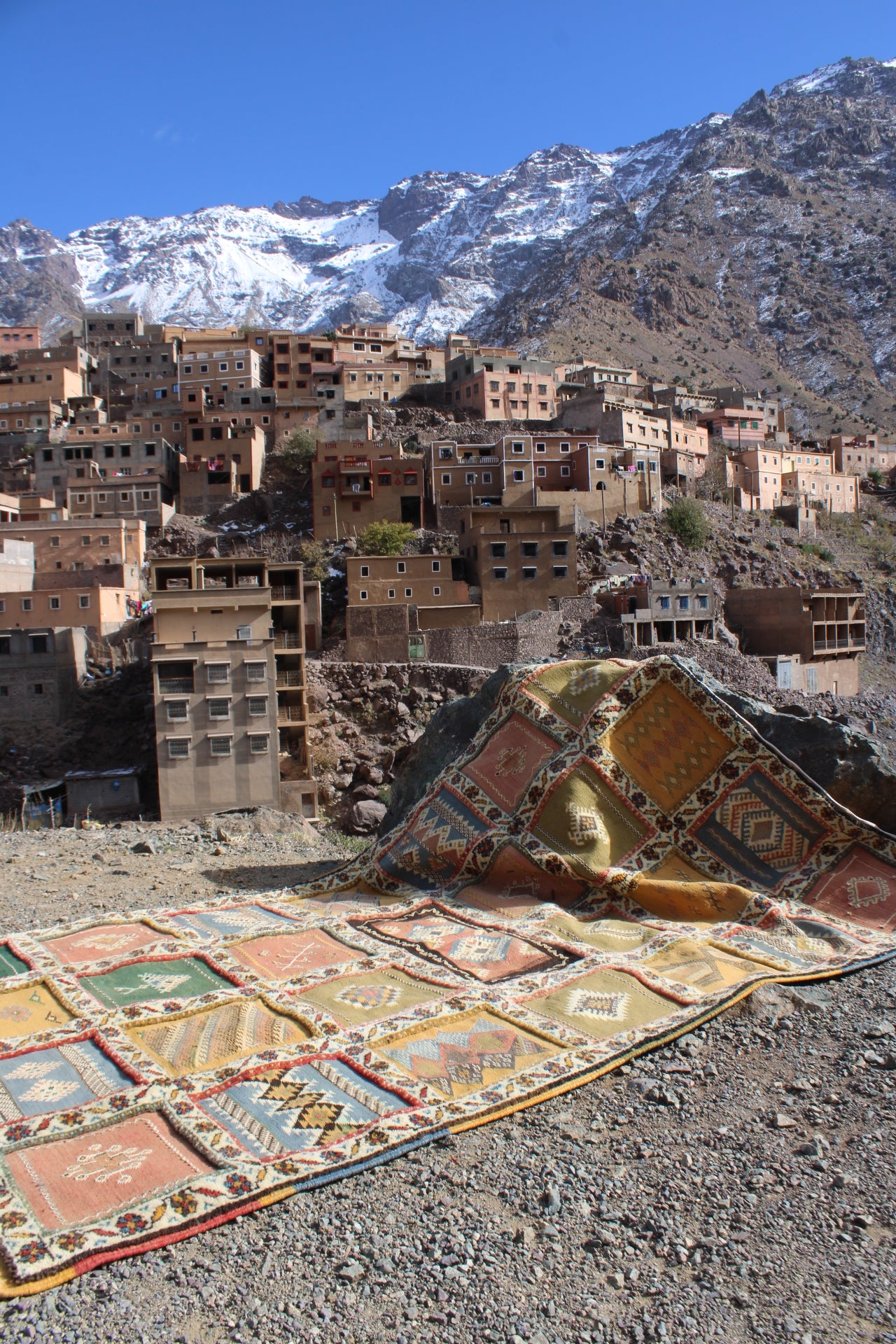 Vintage Glaoui Patchwork Rug – 5.01 ft × 8.46 ft (1.53 × 2.58 m) – Handwoven Moroccan Berber Carpet