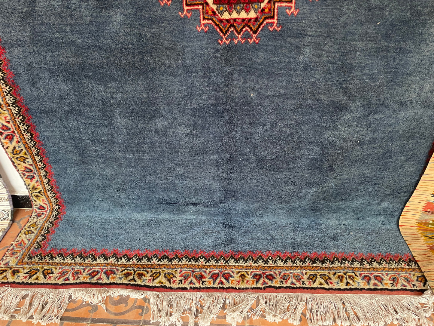 Lovely and Old Moroccan Glaoui Rug, Handmade Berber Carpet, Taznakht carpets, Free shipping rug, Multi Color Carpet Glaoui size is 300x200 cm