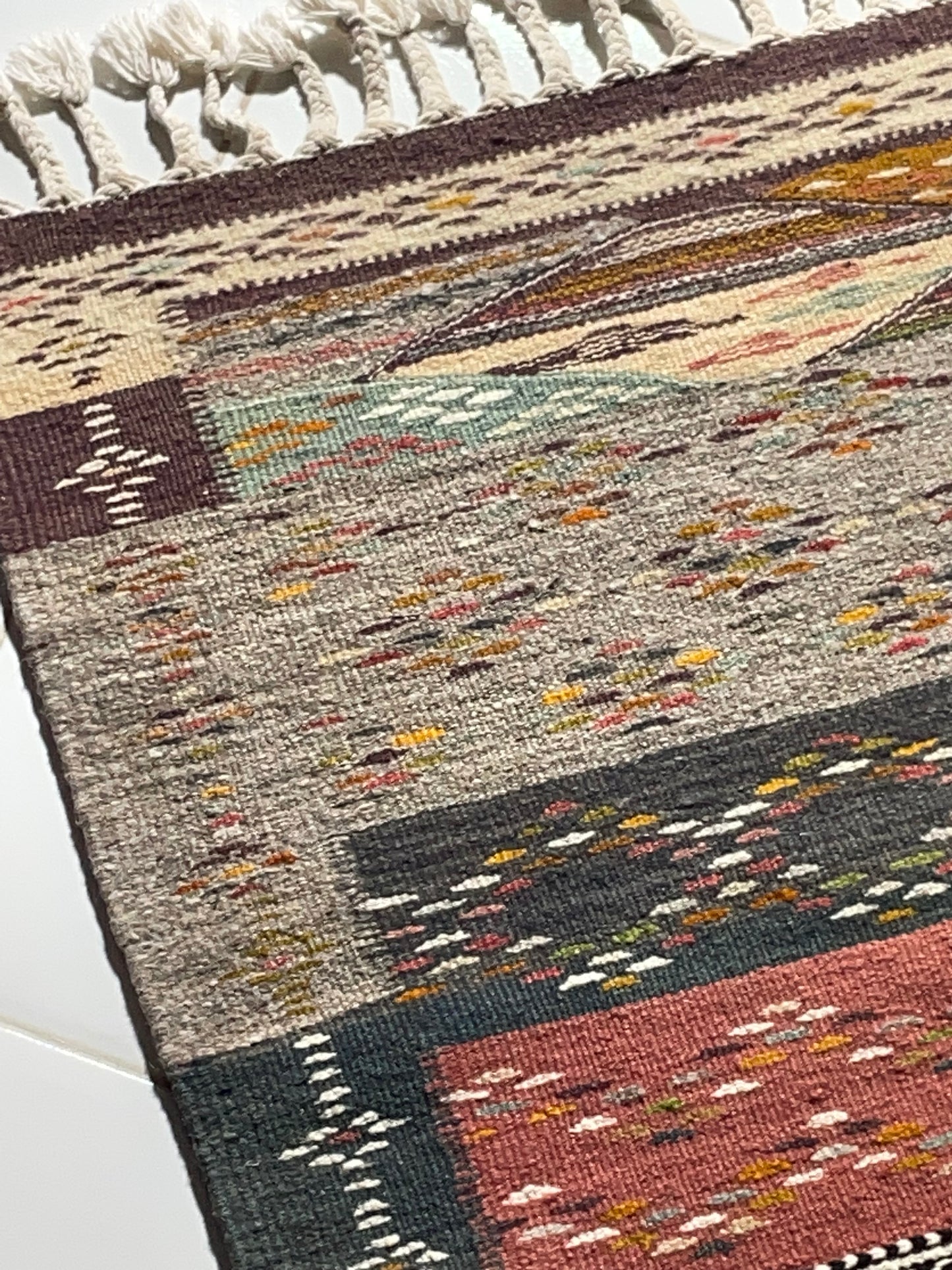 Handwoven Picasso-Style Wool Rug – 120x70 cm (3.9 x 2.3 ft), Luxury Abstract Decorative Carpet