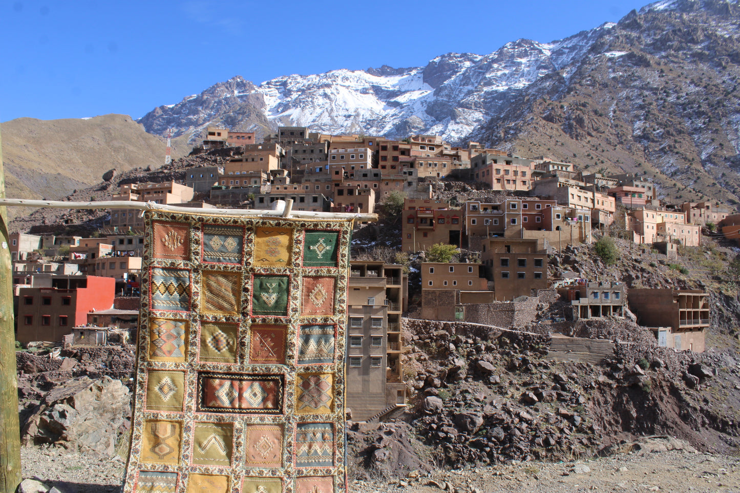 Vintage Glaoui Patchwork Rug – 5.01 ft × 8.46 ft (1.53 × 2.58 m) – Handwoven Moroccan Berber Carpet