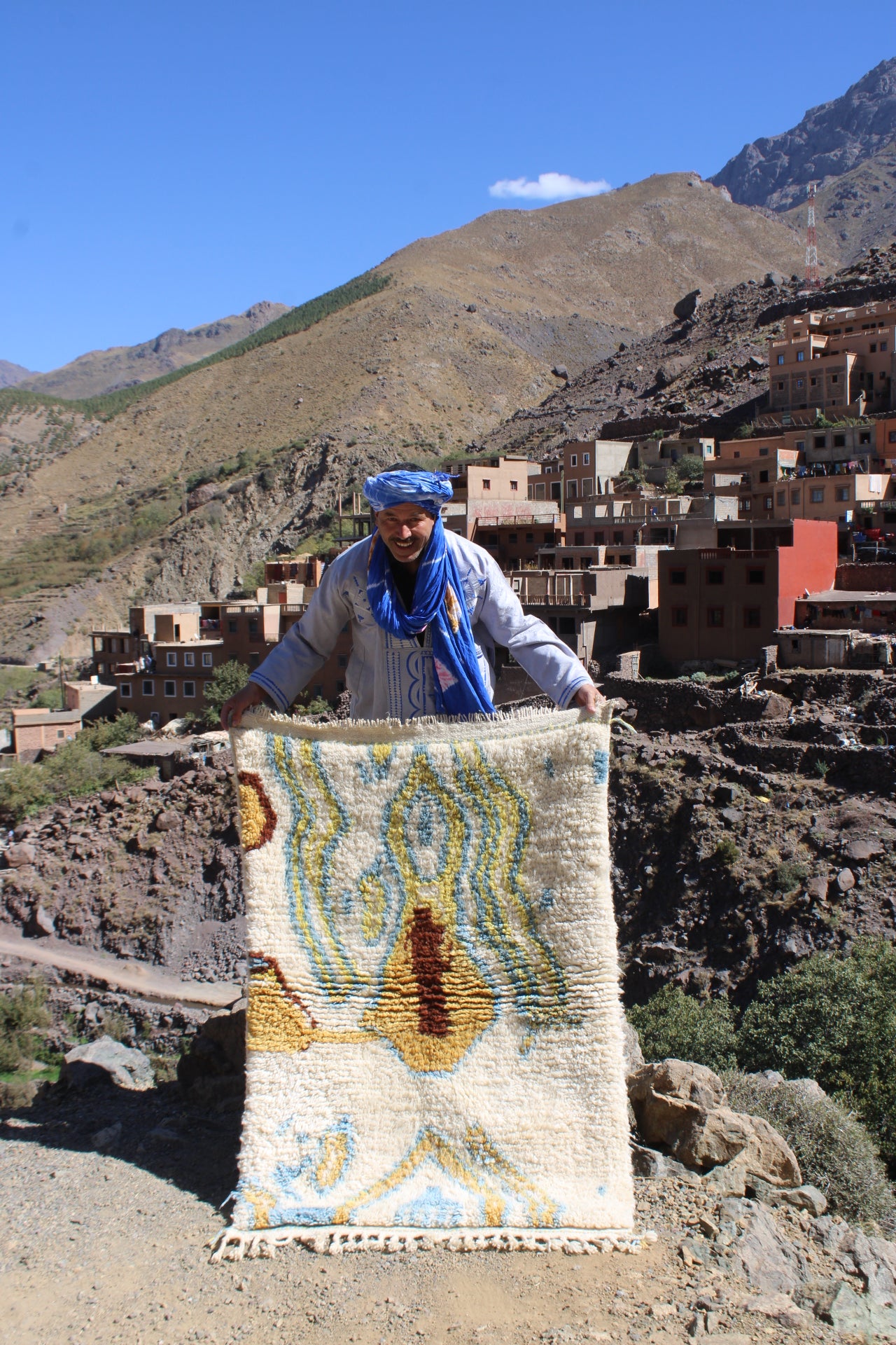 Azilal Rug – No. 1 | Handmade Moroccan Wool Rug (150x100 cm / 5x3.3 ft)