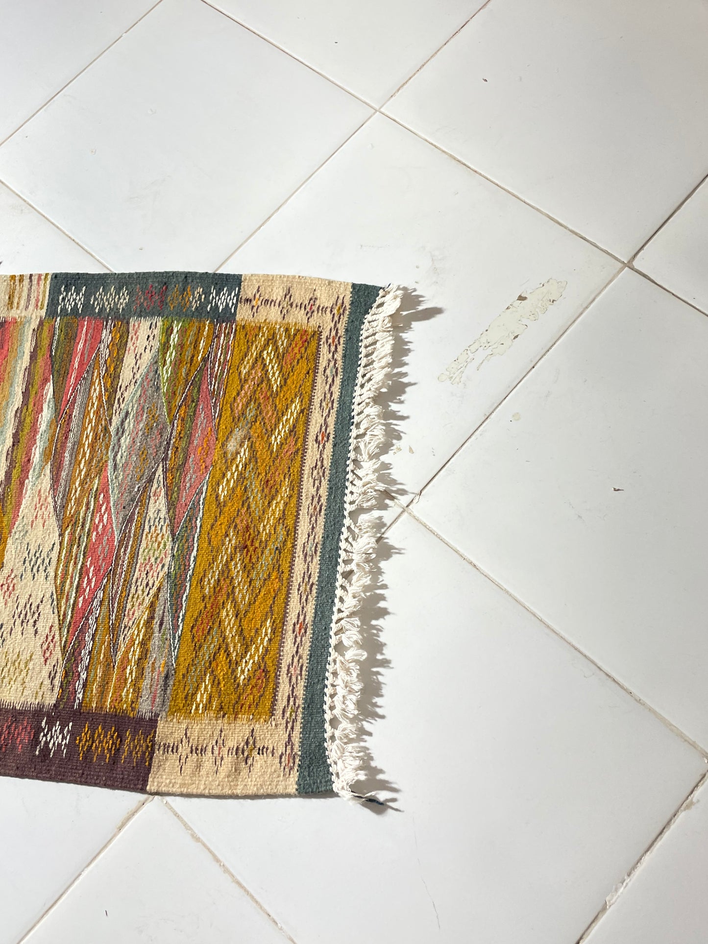 Handwoven Picasso-Style Wool Rug – 120x70 cm (3.9 x 2.3 ft), Luxury Abstract Decorative Carpet