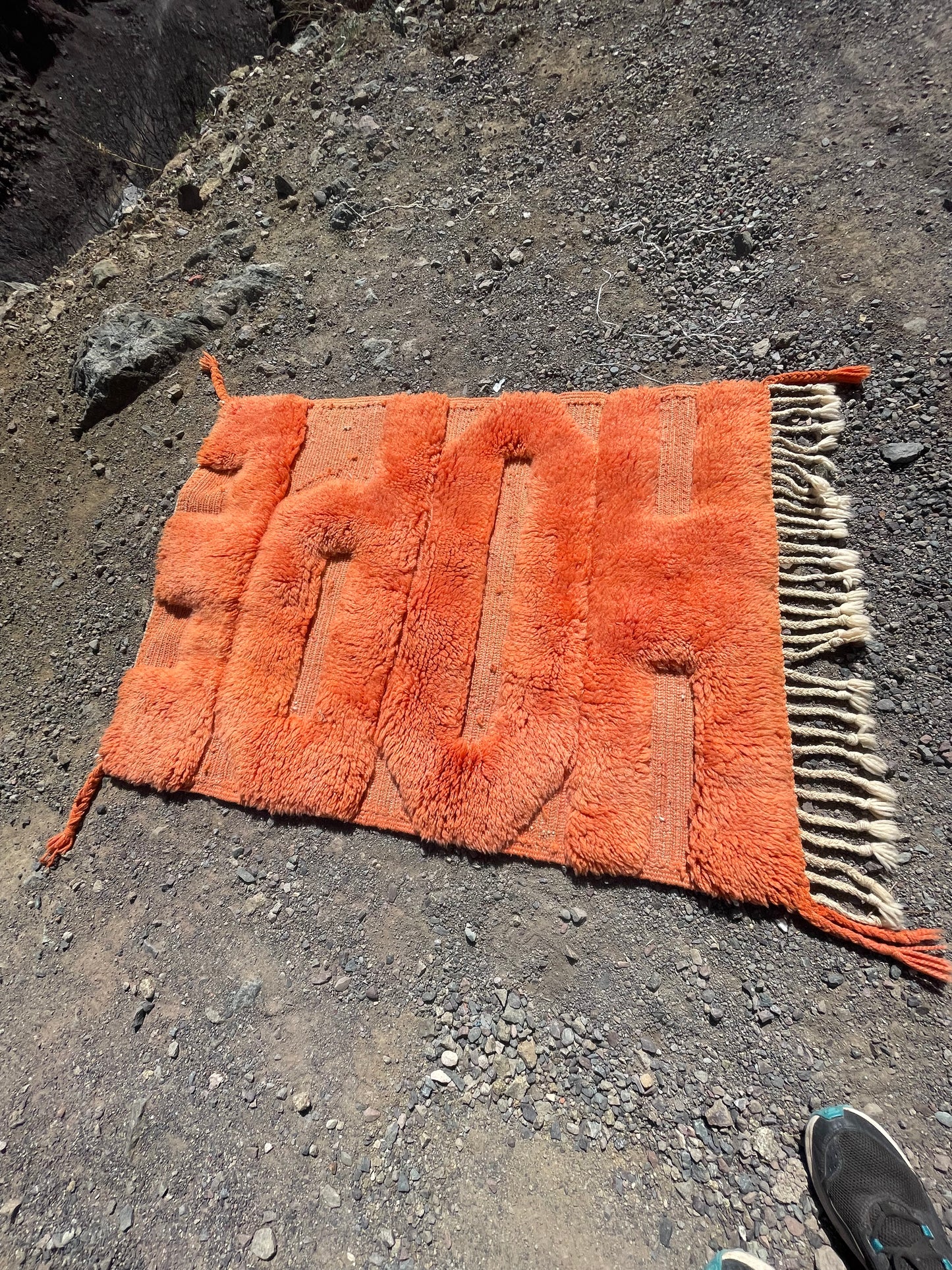 Handwoven Moroccan Rug - Vibrant Berber Design, Cultural Artifact, Skilled Craftsmanship, Unique Home Decor size is 120x60 cm