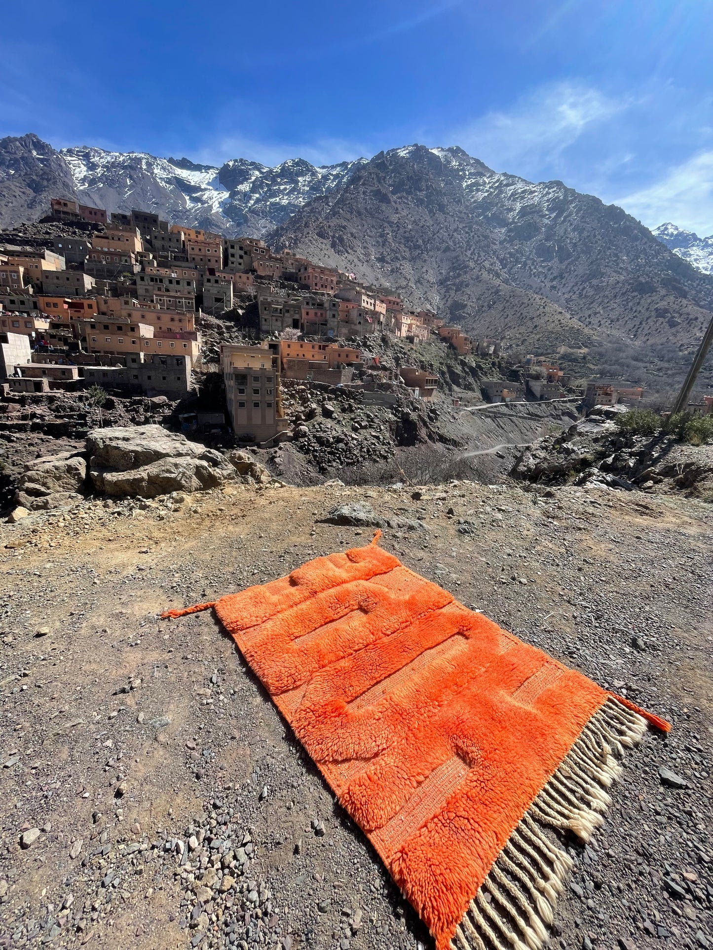 Handwoven Moroccan Rug - Vibrant Berber Design, Cultural Artifact, Skilled Craftsmanship, Unique Home Decor size is 120x60 cm