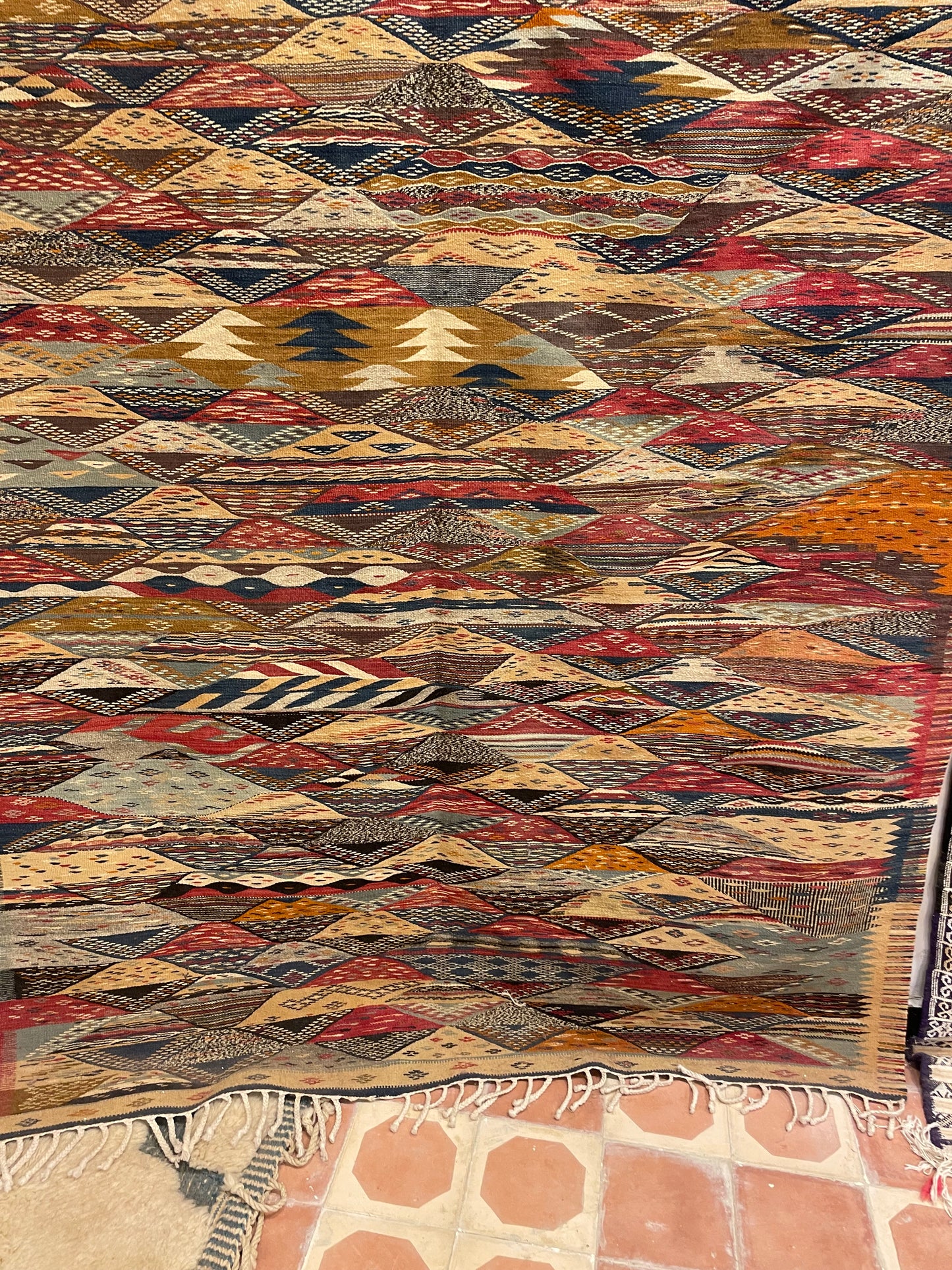 Picasso Berber kilim, Alfombra marroquí tejida a mano, Alfombra bereber abstracta, (200x300 Cm)