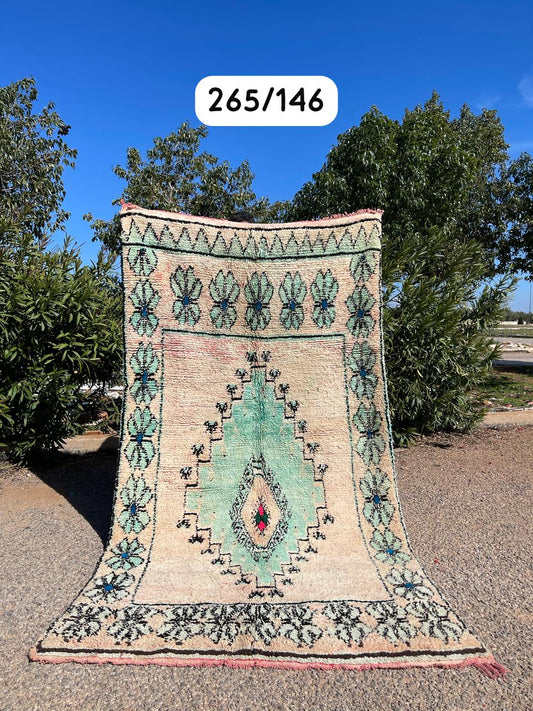 Transform your space with the exquisite charm of our Fabulous Boujad Rug, a true work of art crafted by skilled artisans in the heart of Morocco. This authentic Moroccan rug showcases the rich heritage and vibrant culture of the Boujad region