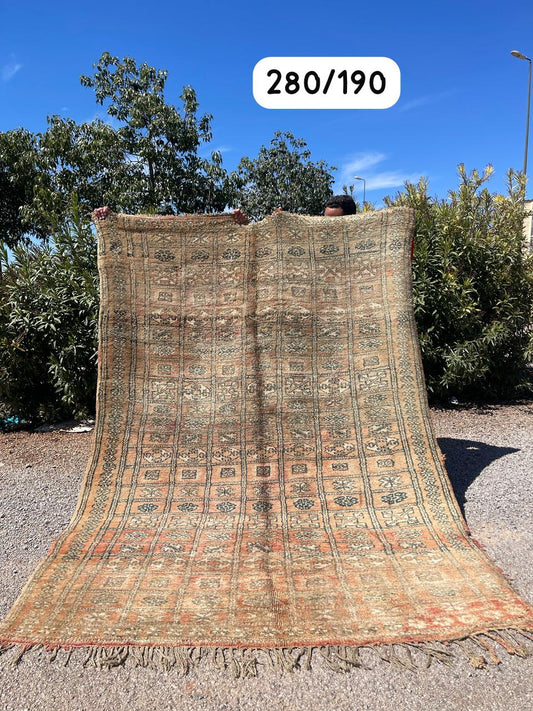 Transform your space with the exquisite charm of our Fabulous Boujad Rug, a true work of art crafted by skilled artisans in the heart of Morocco. This authentic Moroccan rug showcases the rich heritage and vibrant culture of the Boujad region