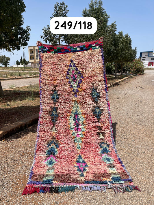 Transform your space with the exquisite charm of our Fabulous Boujad Rug, a true work of art crafted by skilled artisans in the heart of Morocco. This authentic Moroccan rug showcases the rich heritage and vibrant culture of the Boujad region