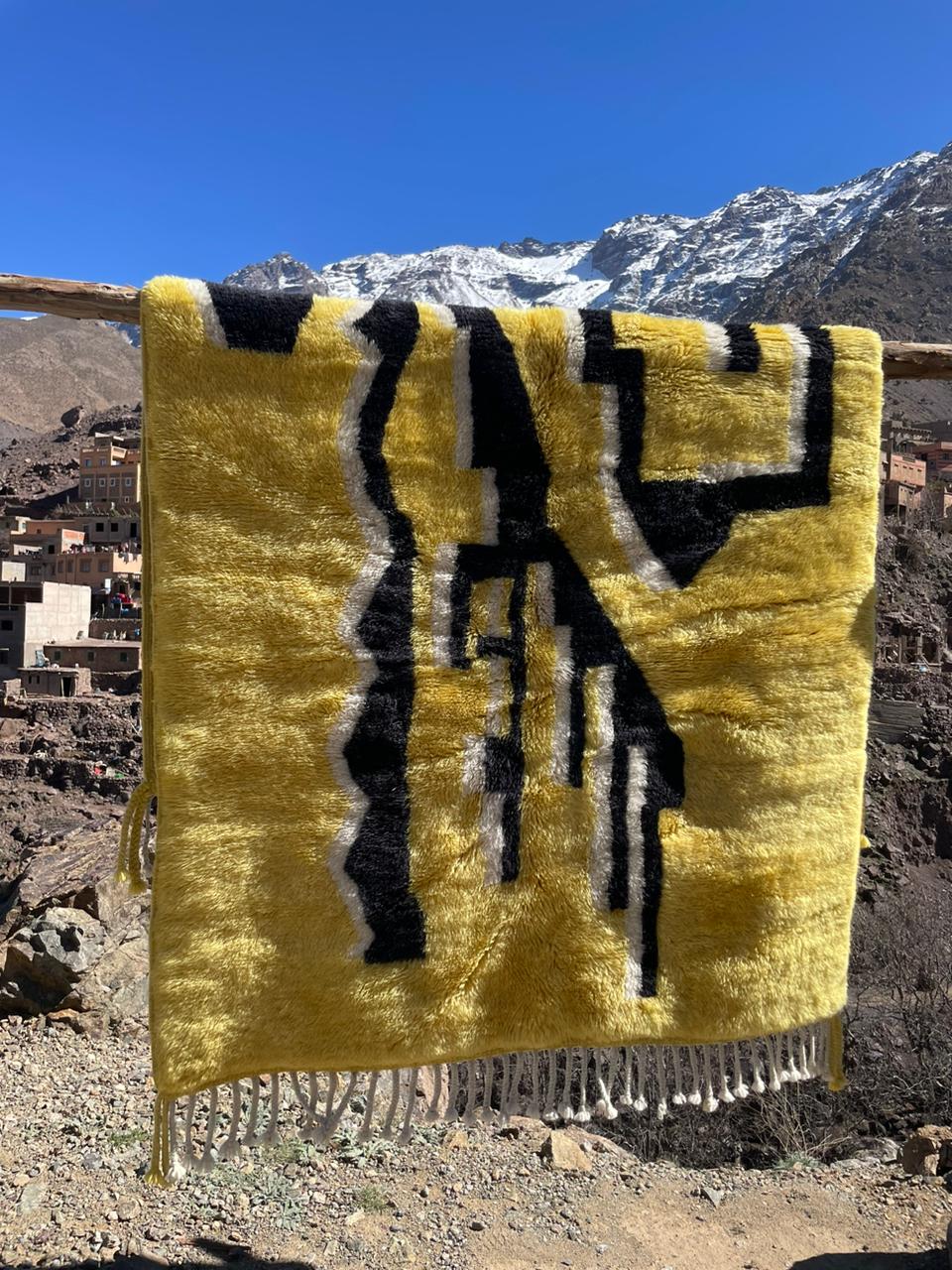 Authentic Beni Ouarain Rug – Moroccan Handmade Wool Carpet 250x150 cm | cooperative & adrar