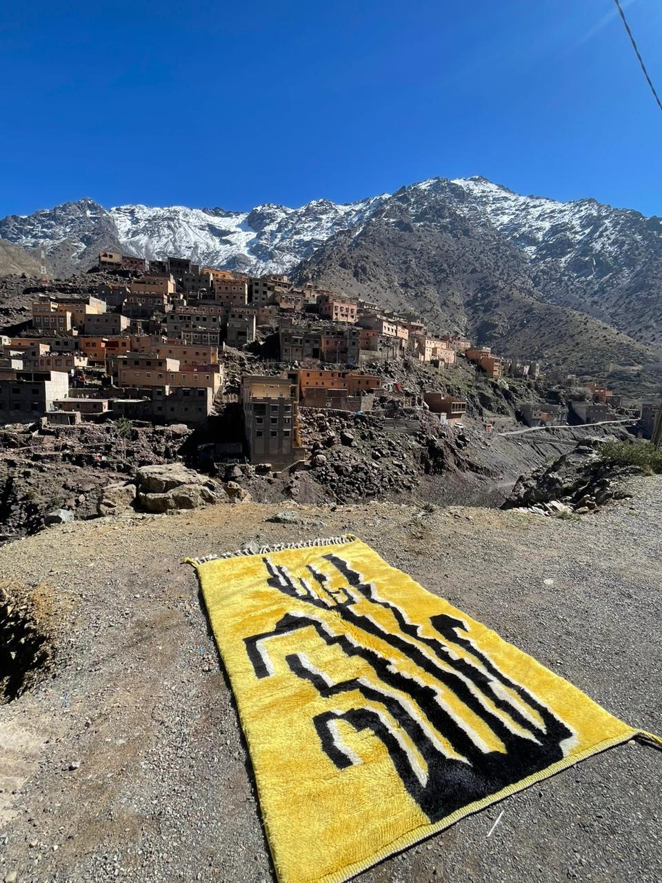 Authentic Beni Ouarain Rug – Moroccan Handmade Wool Carpet 250x150 cm | cooperative & adrar