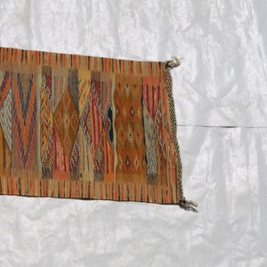 Moroccan Berber Kilim Rug – Handmade Wool Flatweave Carpet, Tribal Geometric Design, Boho Area Rug, Authentic Artisan Decor  size   150x60 cm
