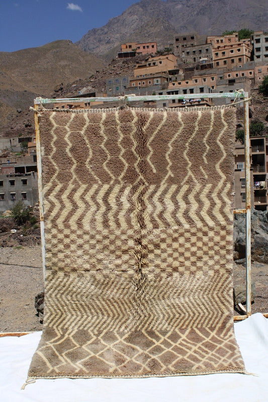 Beni Ourain Wool Rugs - Handcrafted Moroccan Treasures&quot; size is 250x157 cm