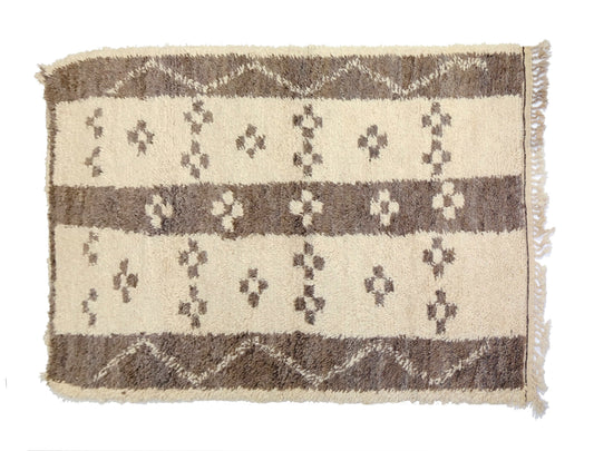 "Timeless Tales in Thread: Moroccan Beni Ourain Rugs Collection"
