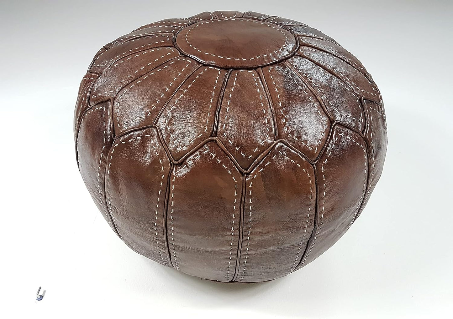 Moroccan Leather Pouf, Pouf Ottoman, Handmade Floor Poof, Pouf Footstool, Ottoman Table, Pouf and stools, unstuffed