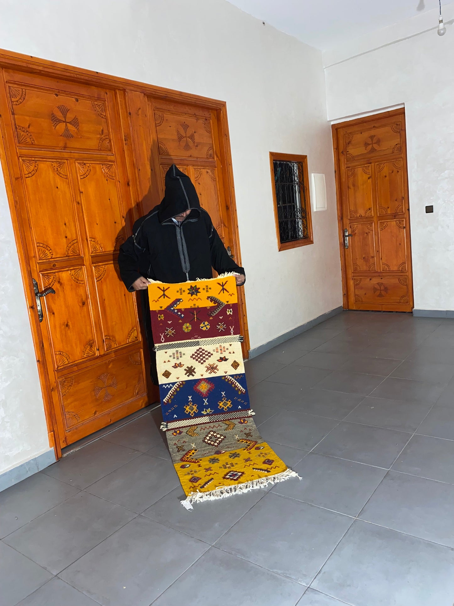 Moroccan  Kilim  handmade 100%wool berber  rugs size is 156x0,60 cm